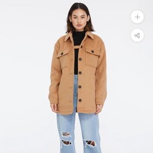 Sanctuary Wool Camel Shacket NWT